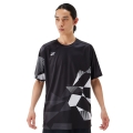 Yonex Sport T-shirt Practice Graphic 16744 (100% Polyester) 2025 black men's